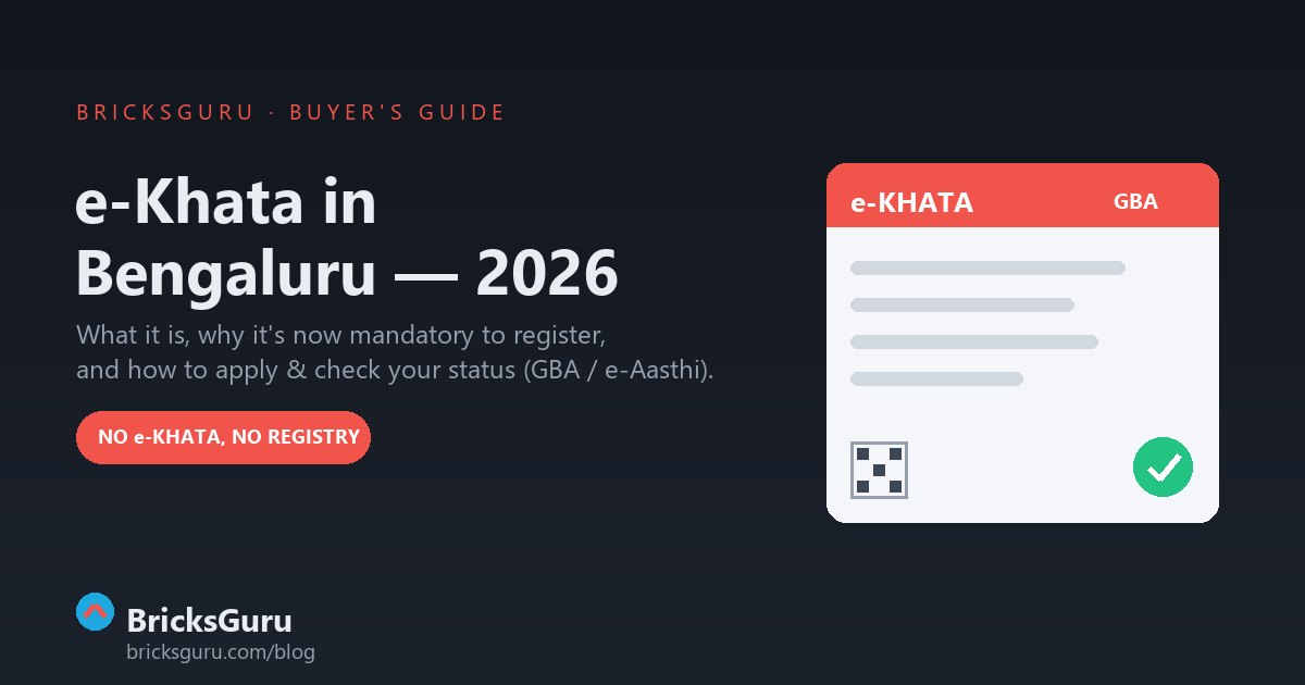 e-Khata in Bengaluru 2026 - digital khata certificate under the Greater Bengaluru Authority